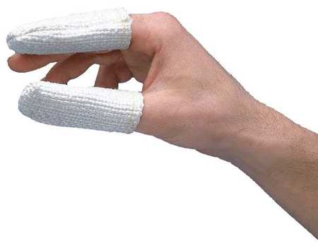 Heat Resistant Finger Cots,white,pk12 (1