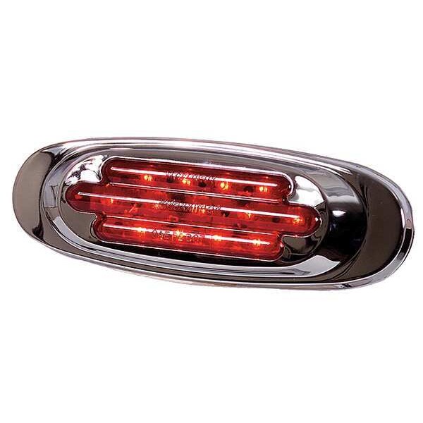 Clearance Light, LED, Rd, Surf, Oval, 6-5/8 L
