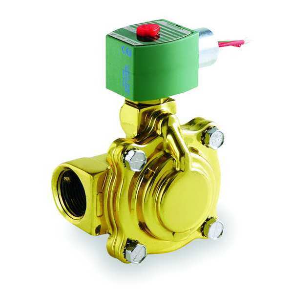 110/50, 120/60 Brass Solenoid Valve, Normally Closed, 1 in Pipe Size
