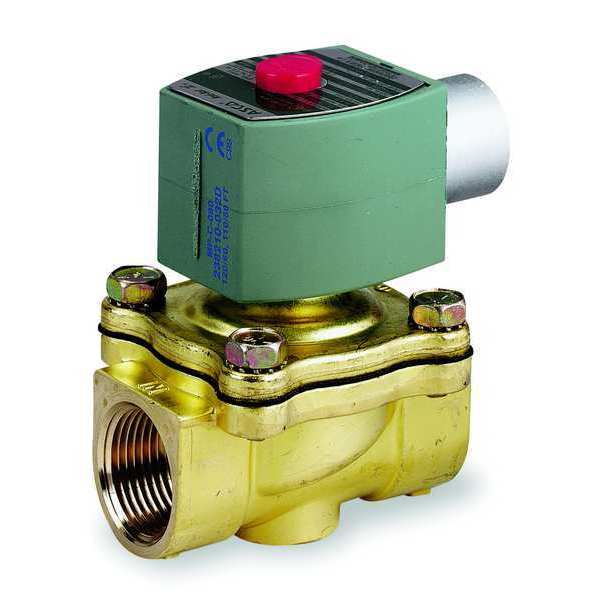 12V DC Brass Solenoid Valve, Normally Closed, 3/4 in Pipe Size