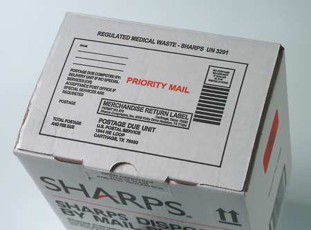 Sharps Disposal By Mail,1 Gal.,red,pk3 (