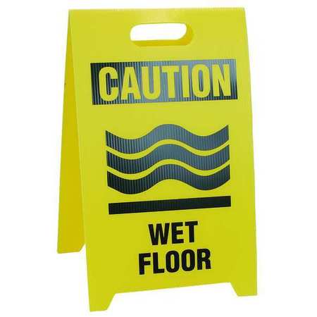 Floor Safety Sign, Caution Wet Floor,eng