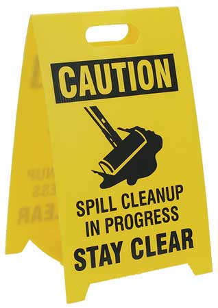 Floor Safety Sign, Caution Spill, Eng (1