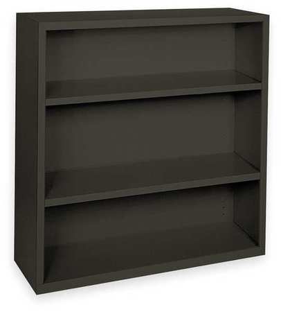 Bookcase,steel,3 Shelf,black,42hx36w