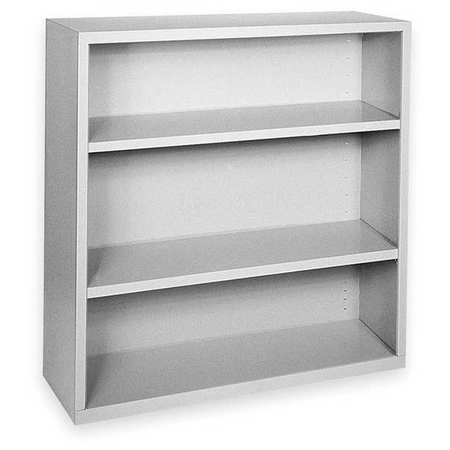 Bookcase,steel,3 Shelf,dove Gray,42hx36w