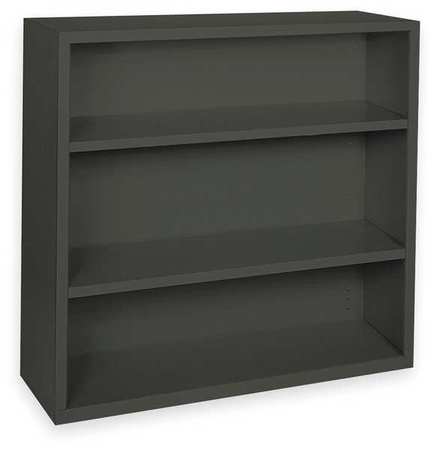 Bookcase,steel,3 Shelf,black,42hx46w