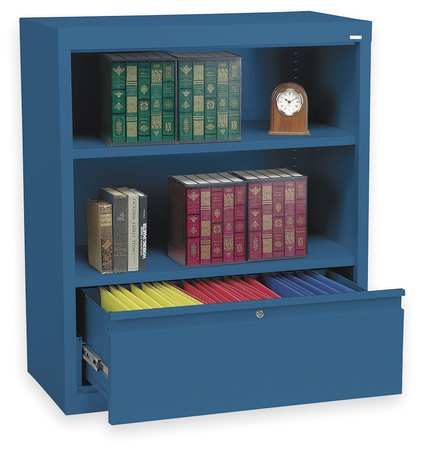 Bookcase Drawer Cabinet,2 Shelf,blue (1