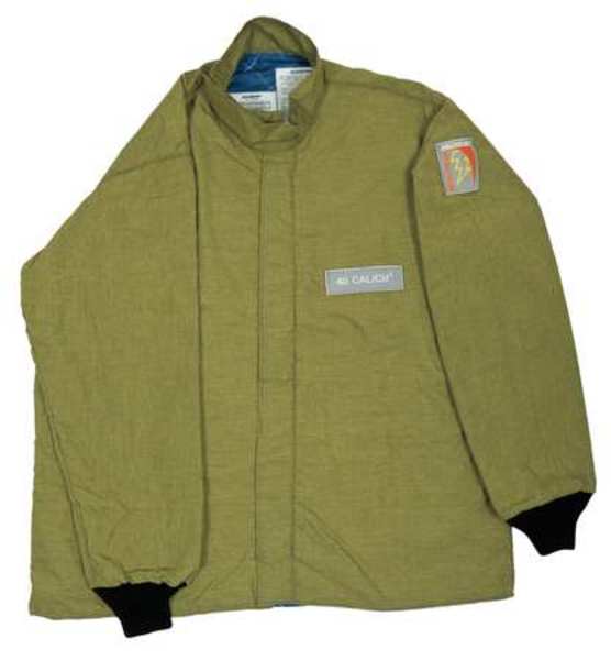 Arc Flash Jacket, 32 In. L, HRC4, Green, 2XL