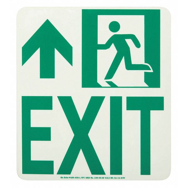 Exit Left Running Man Forward Arrow (1 U