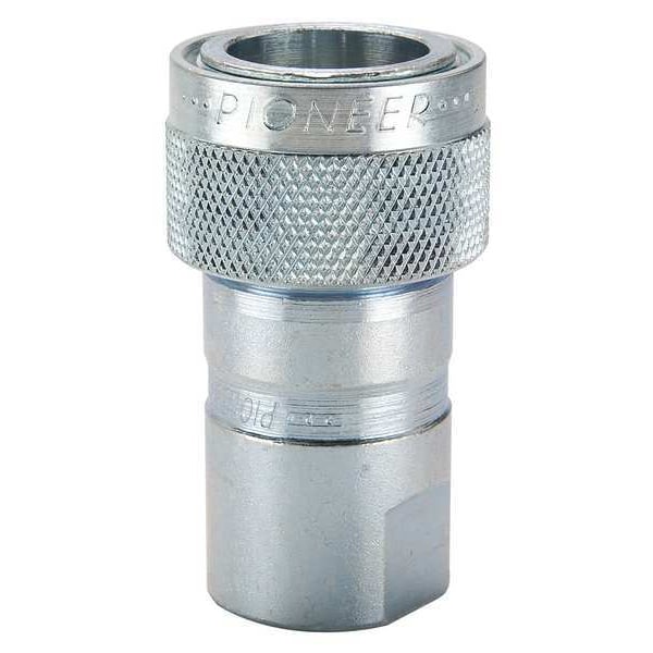 Hydraulic Quick Connect Hose Coupling, Steel Body, Sleeve Lock, 3/4