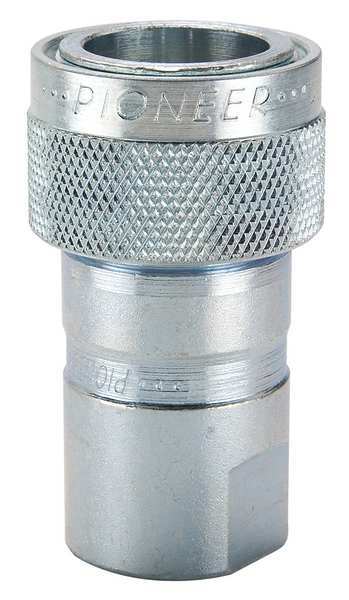 Hydraulic Quick Connect Hose Coupling, Steel Body, Sleeve Lock, 1/2