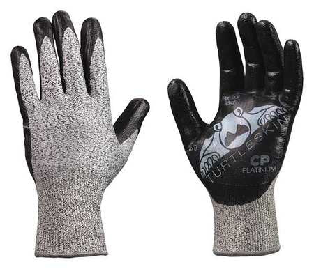 Cut Rsistnt Gloves,blk/slvr,nitrile,s,pr