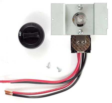 Double Pole Thermostat,mounted,black,25a