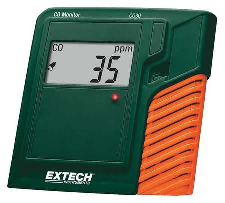 Carbon Monoxide Monitor,lcd,1 Ppm (1 Uni