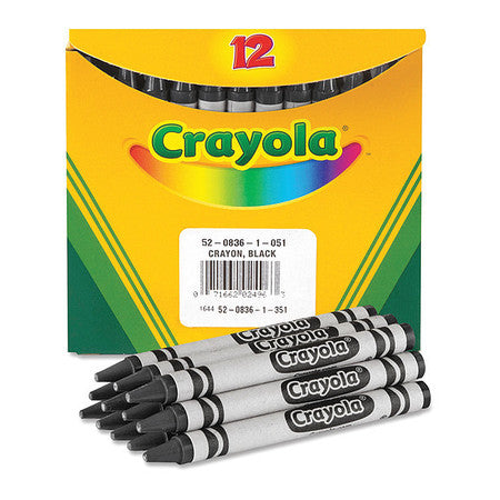 Crayons,bulk,black,12 (4 Units In Ea)