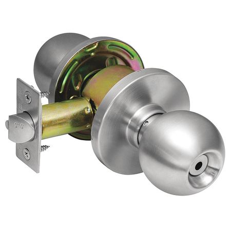 Knob Lockset,mechanical,privacy,grd. 2 (