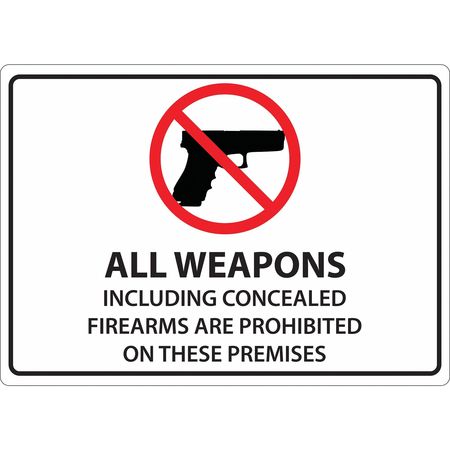 Concealed Carry Sign,text And Symbol,eng