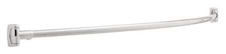 Curved Shower Rod,bright,60in,9in Proj.