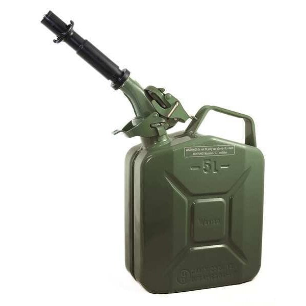 1.32 gal, 5 L Green Cold rolled steel Gas Can
