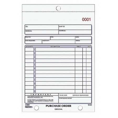 Form,carbonless Purchase Order Book (2 U