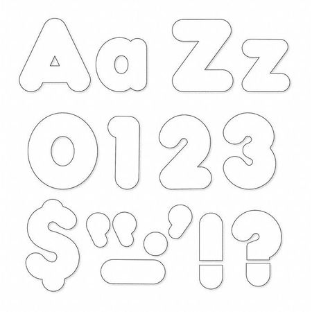 Letters,casual,4",white (2 Units In Ea)