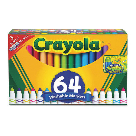 Markers,washable,64ct,ast (1 Units In Ea