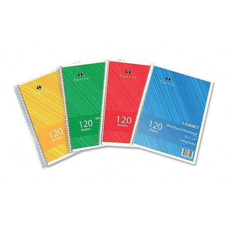 Notebook,wire,college Ruled,3sub,120,pk6