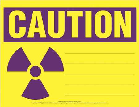 Caution Sign,radioactive (1 Units In Ea)
