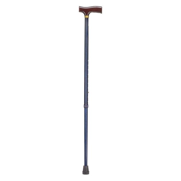 Adjustable Cane, Derby-Top, Wood, Blue Ice