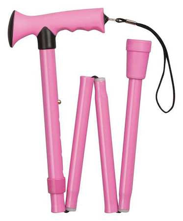 Folding Cane,comfort Grip,13-3/4 In,pink