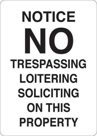 Admittance Sign,notice No Trespassing,pl