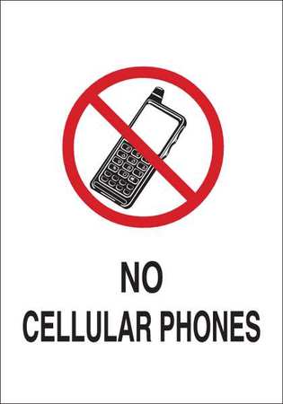 Admittance Sign,alum,no Cellular Phones