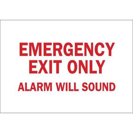 Sign,alarm Will Sound,7"x10" (1 Units In