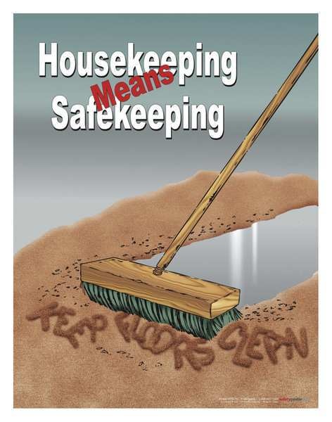 Safety Poster, Housekeeping Means, ENG