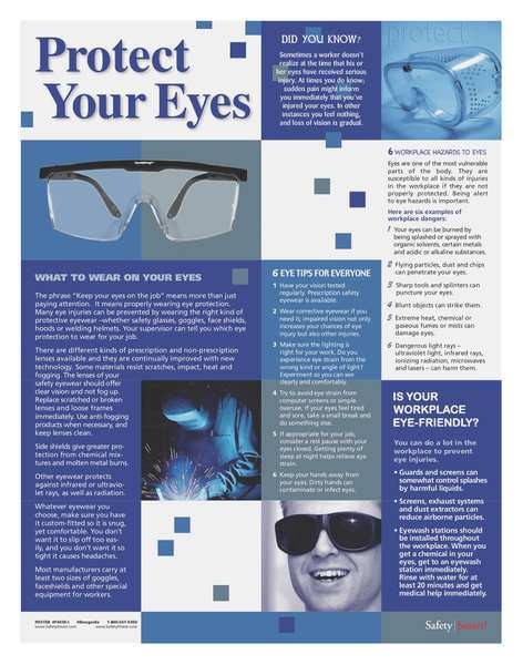 Safety Poster, Protect Your Eyes, ENG