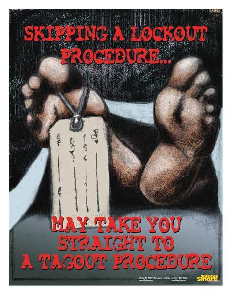 Safety Poster, Skipping A Lockout, ENG