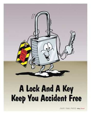 Safety Poster,a Lock And Key Keep,eng (1