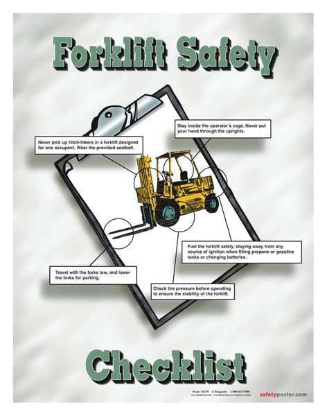 Safety Pstr, Forklift Safety Checklist, EN