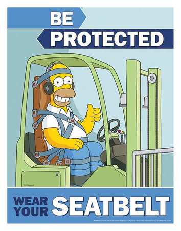 Simpsons Safety Poster,be Protected,eng