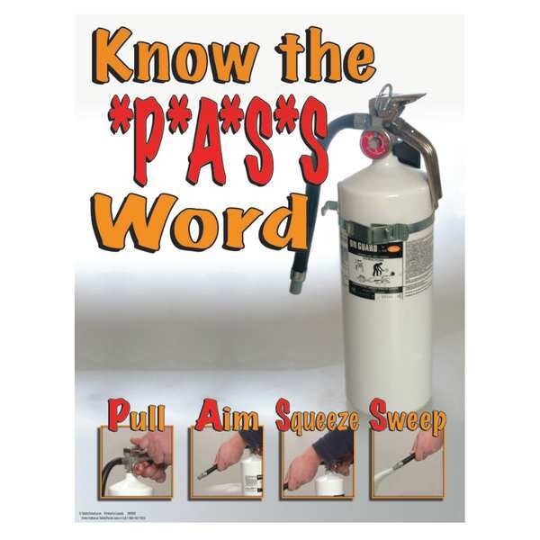 Safety Poster, Know The PASS Word, ENG