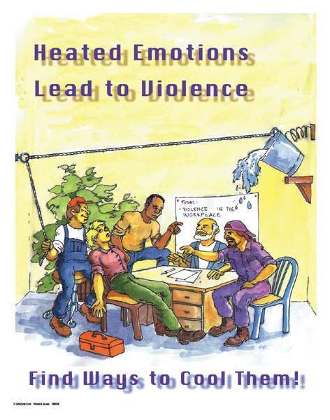 Safety Poster, Heated Emotions Lead To, EN
