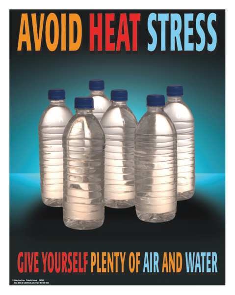 Safety Poster, Avoid Heat Stress Give, ENG