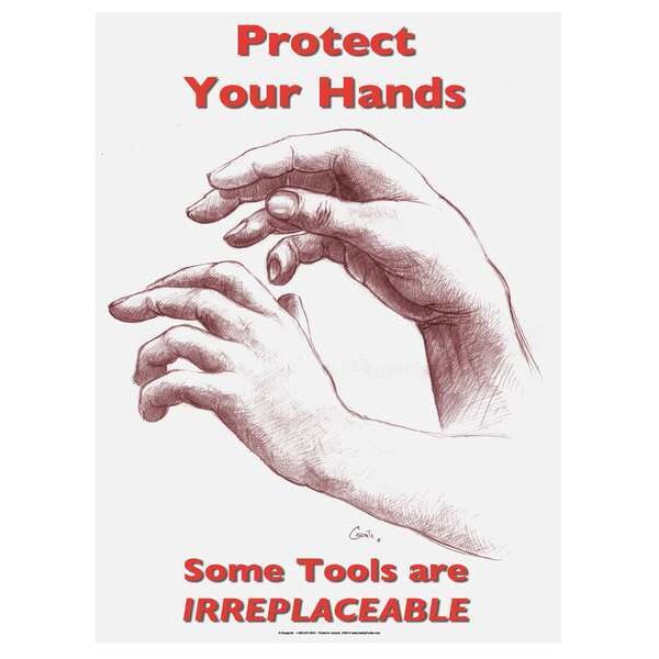 Safety Poster, Protect Your Hands, ENG