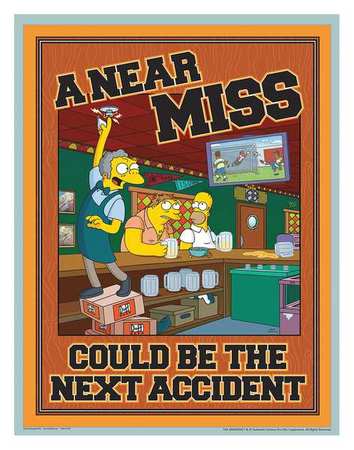 Simpsons Safety Poster,a Near Miss,eng (
