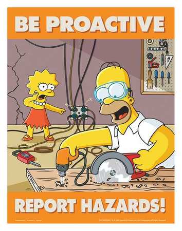 Simpsons Safety Poster,be Proactive,eng