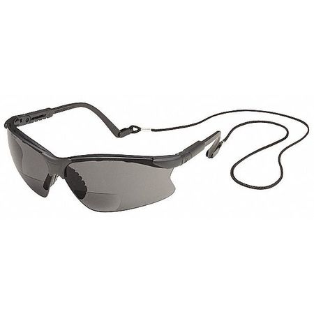 Bifocal Safety Read Glasses,+1.00,gray (