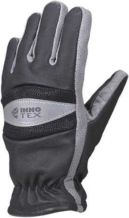 Firefighters Gloves,l,gray And Black,pr