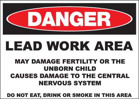 Danger Sign,10x14 In,r And Bk/wht,eng (1