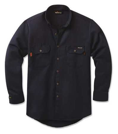 Flame-resistant Collared Shirt,navy,m,ln