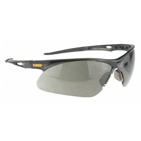 Safety Glasses, Wraparound Smoke Polycarbonate Lens, Scratch-Resistant